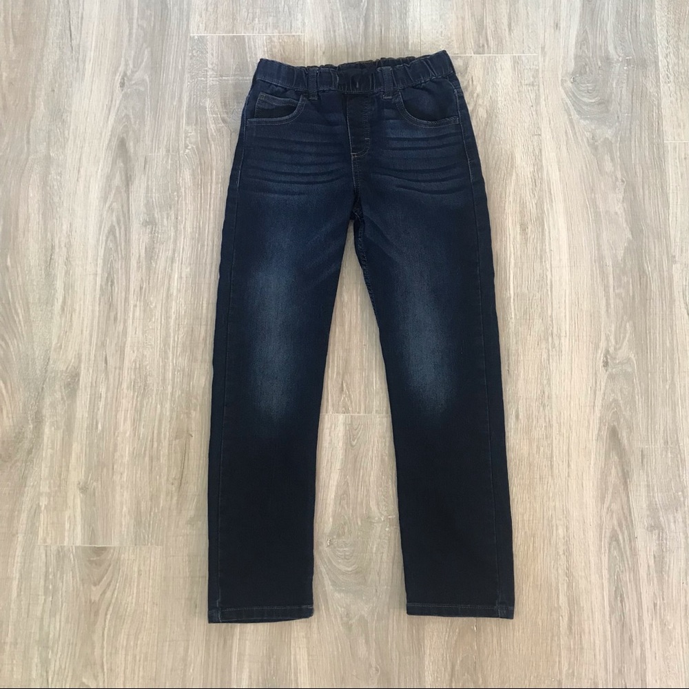 Wrangler Boys Slim Fit Elastic Waist Jeans, Soft Stretchy Denim